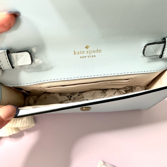 Kate Spade Brynn Small Flap Crossbody Frosty Sky - Picture 5 of 8